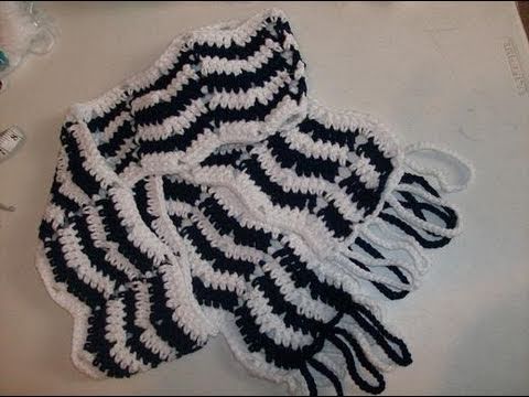 1 DE 3 COMO TEJER BUFANDA PUNTADA ZIG ZAG GANCHILLO CROCHET