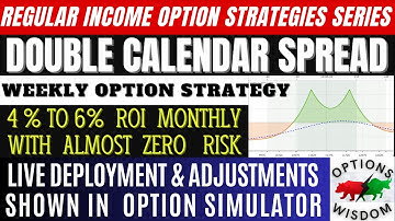 DOUBLE CALENDAR SPREAD OPTION STRATEGY  ||LIVE DEPLOYMENT,ADJUSTMENTS&BACKTEST WITH OPTION SIMULATOR