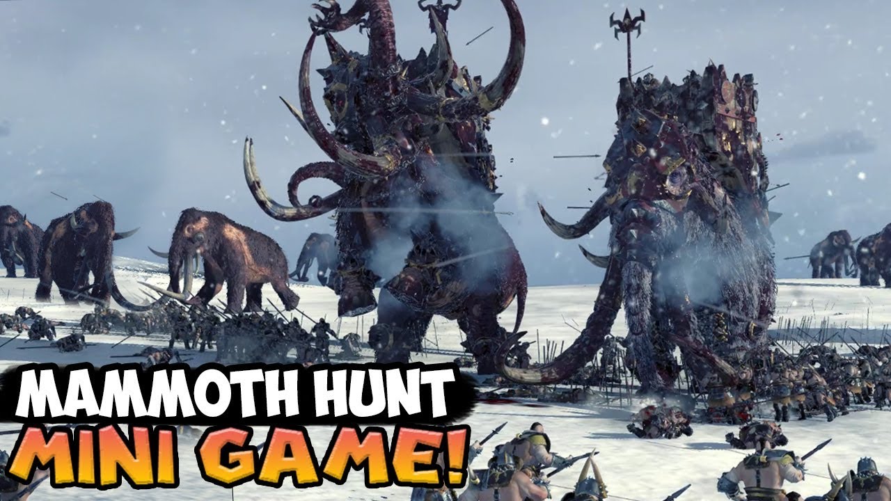 Total War Warhammer The Mammoth Hunt Norsca Mini Game Youtube