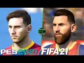 FIFA 21 vs PES 2021 - FC Barcelona Player Faces Comparison