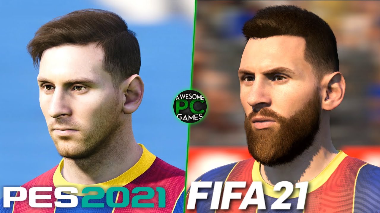 Download FIFA 21 vs PES 2021 - FC Barcelona Player Faces Comparison