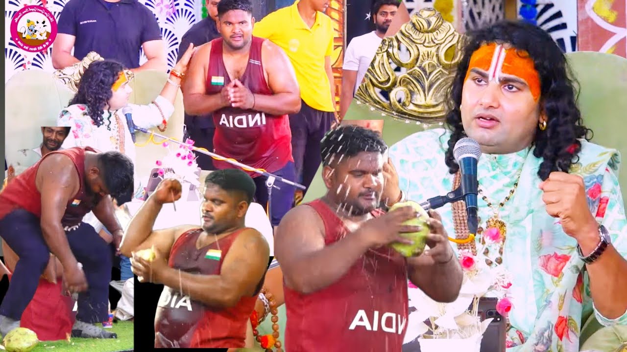 1 मिनट मे 35 नारियल तोड़कर विश्व रिकॉर्ड बनाने वाले इस पहलवान ने महाराज जी को दिखा दिया चमत्कार 😳