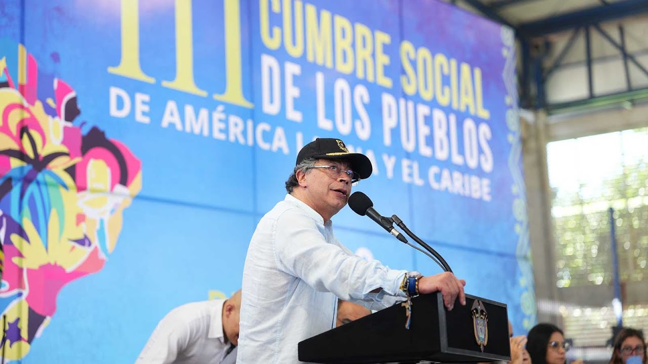 Presidente Gustavo Petro durante la III Cumbre Social de los Pueblos de América Latina y el Caribe