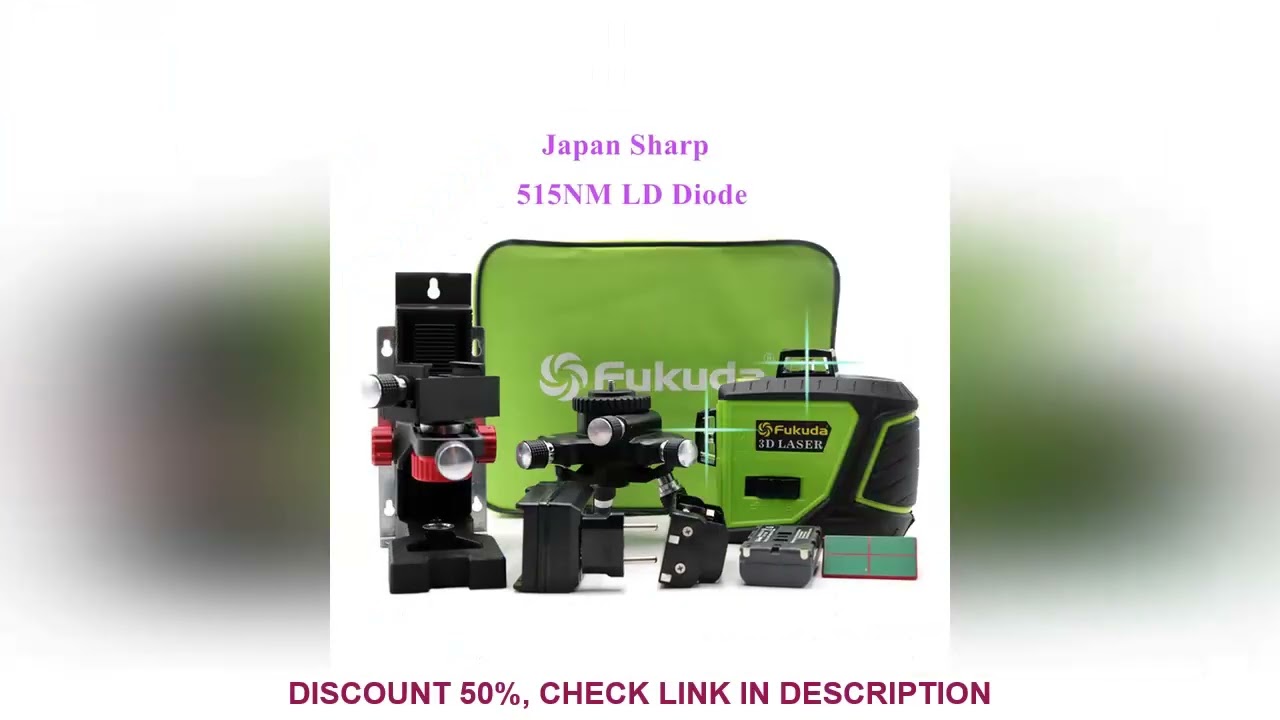 Fukuda New 3D Japan Sharp 515NM Beam Laser level MW-93T-2-3GX  laser level,Self-Leveling 360 Horizon