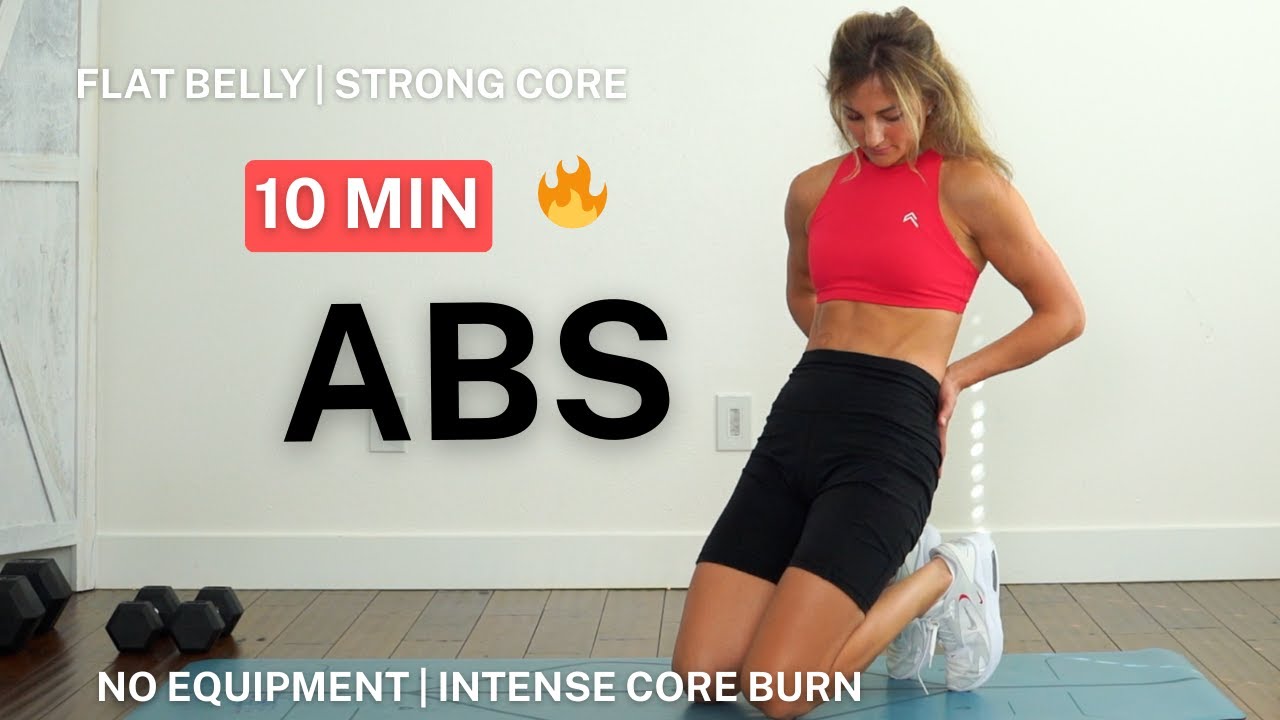 10 MIN ABS 🔥 No Equipment Core Workout | Flat Belly & Strong Core - YouTube
