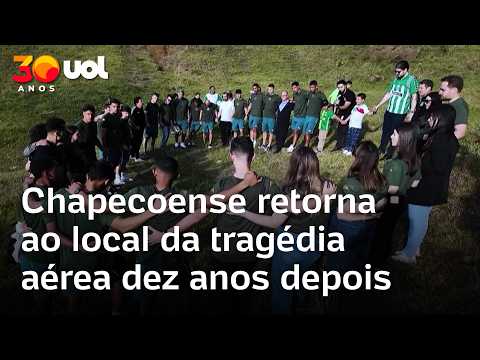 Chapecoense returns to the site of the plane crash ten years later; see the tribute