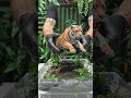 Freezing a Leaping Tiger in Solid Resin 🐅💦🧊 #diy #wildlife