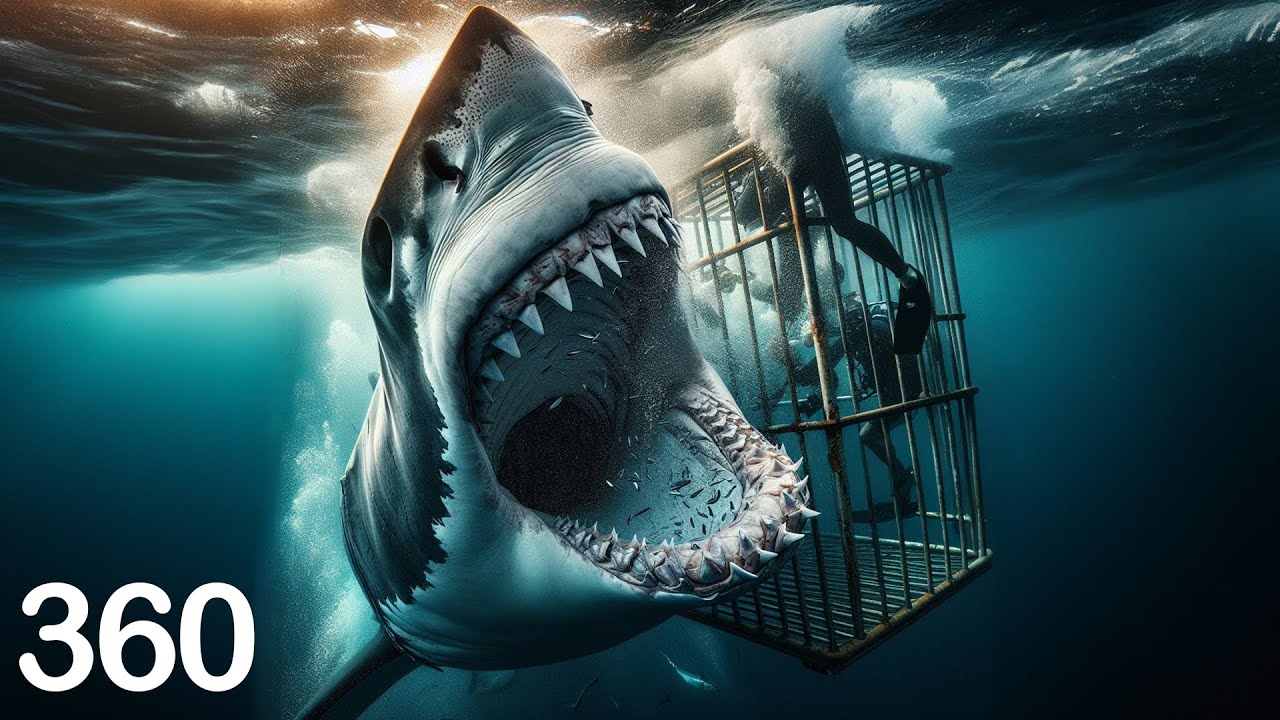 YOU vs SHARK 360 Shark Cage Attack Underwater 3D VR YouTube