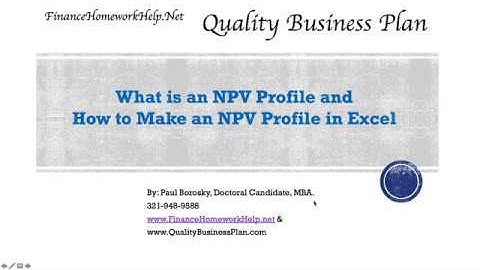 What is an NPV Profile and How to Make an NPV Profile in Excel.