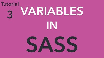 Sass Tutorial 3 - How to use and make variables in sass