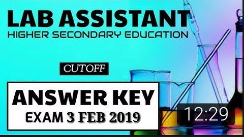 RSMSSB LAB ASSISTANT ANSWER KEY 3 Feb 2019 | lab assistant answer key | lab assistant cutoff |