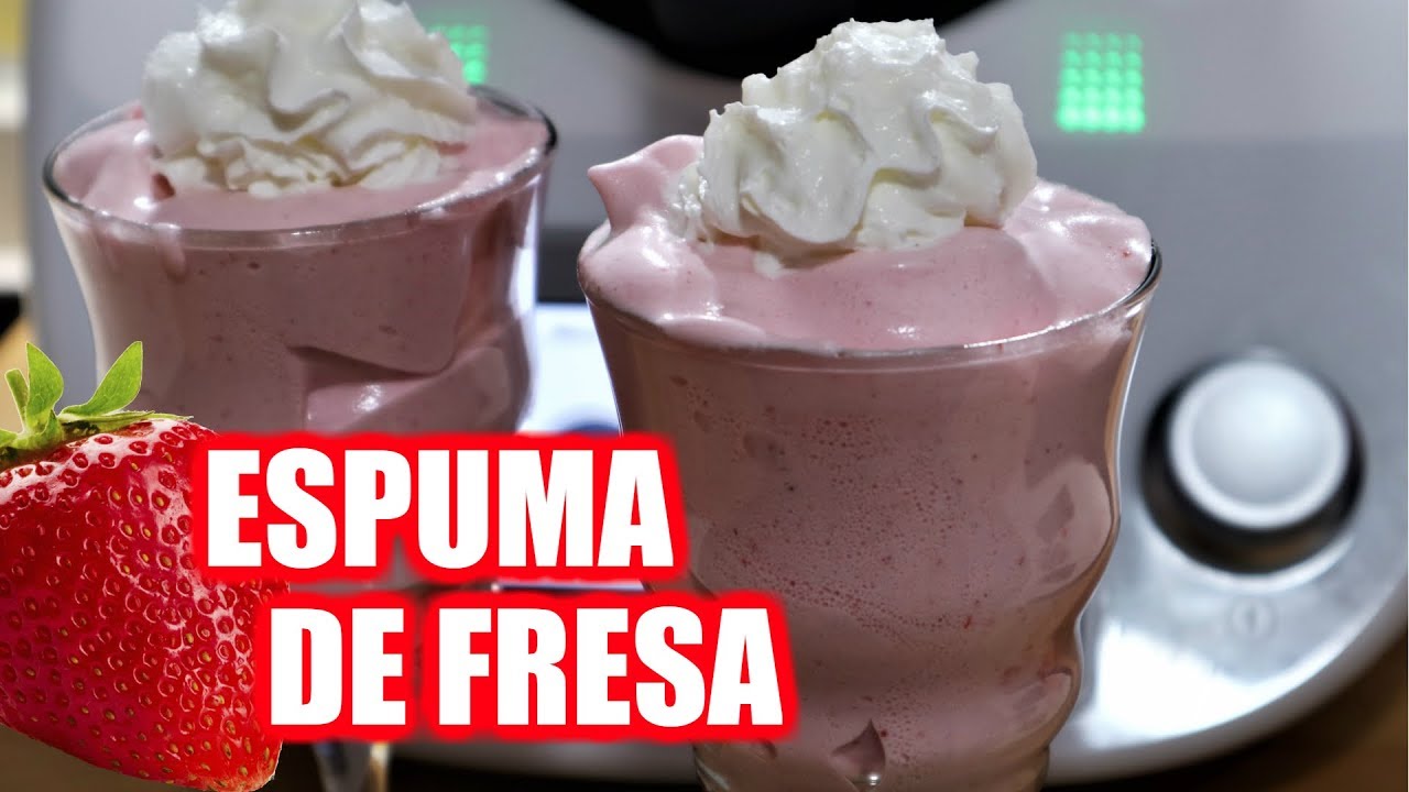 🍓 ESPUMA de FRESA en la THERMOMIX® // Un postre muy rápido