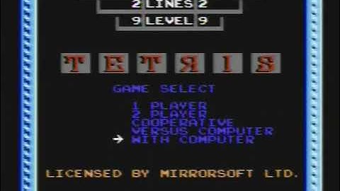 nes tengen tetris me playing with and against the computer