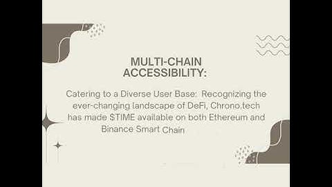 Unlocking the Power of $TIME       A DEEP DIVE INTO CHRONO.TECH