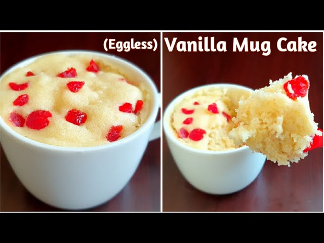 Vanilla Mug Cake 1 Minute Microwave Cake  FeelGoodFoodie