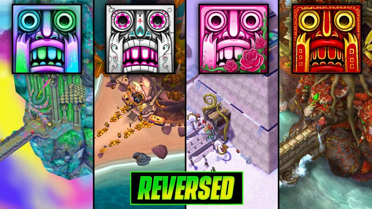 TEMPLE RUN 2 REVERSED EP2 | Jungle Fall | Spirits Cove | Winter Wasteland | Holi Festival | New Maps