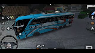 TEGAL - CIREBON BUS EFISIENSI FULL TELOLET #bussimulatorindonesia #basuri #trukoleng #telolet #tech screenshot 5