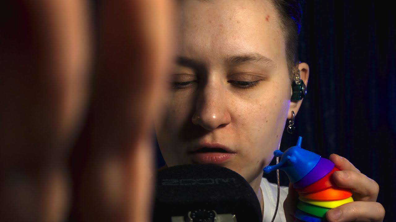 ASMR Soft Breathy Whispering & Touching Your Face w/Triggers