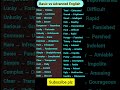 Basic vs Advanced English.#c1english#english #toefl #vocabulary #advancedenglish #vocabs #esl#shorts