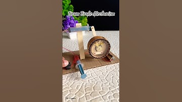 Drum brake mechanism with Dc motor | #youtubeshorts #dcmotor #motor #shorts #diy #brakesystem #tech