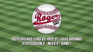 APBA Baseball: 1929 Cubs vs. 1922 Browns