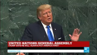 US - Trump calls North Korea's regime "a band of criminals", Kim Jong-un "Rocket man"