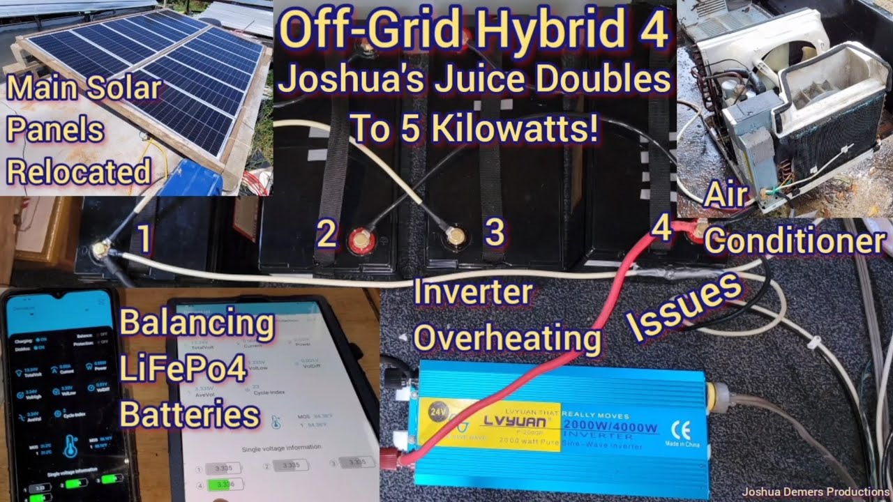 OffGrid Hybrid 4 LifePo4's Need Balancing, Inverter Overheating, A/C