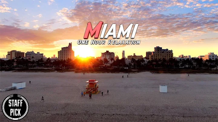 Aerial Miami - One Hour Relaxation Music - 4K Drone Footage