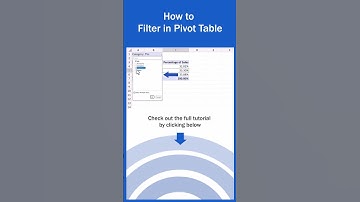 How to Filter in a Pivot Table