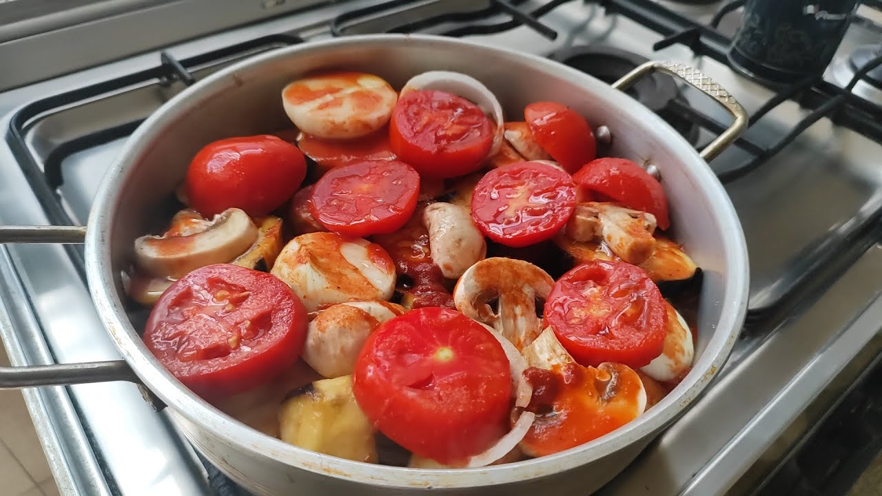 #تبسي الباذنجان بدون زيت بدون قلي بدون فرن #طريقه تحضير سهله وكلش طيبه متأكده راح تعجبكم 🥰