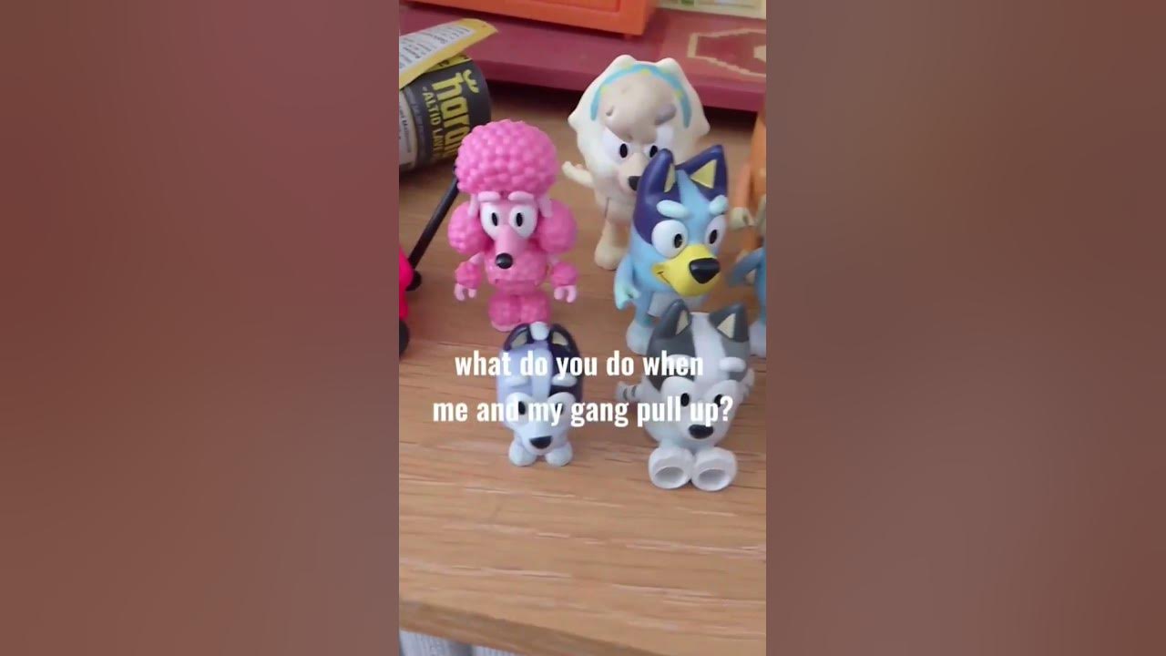 If mE aNd My gANg PUll uP? yOu BetTER gEt tO rUNniNg! #gang#bluey - YouTube