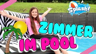 AVAs ZIMMER im POOL! Es ist heiß  Hausaufgaben im POOL... geht das gut?  Alles Ava