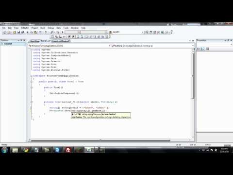 C# Tutorial 8, Strings Operations and Arrays