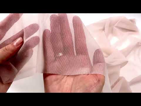 Видео: Сетка эластичная Lauma с эффектом голого тела, серебристый пион 168