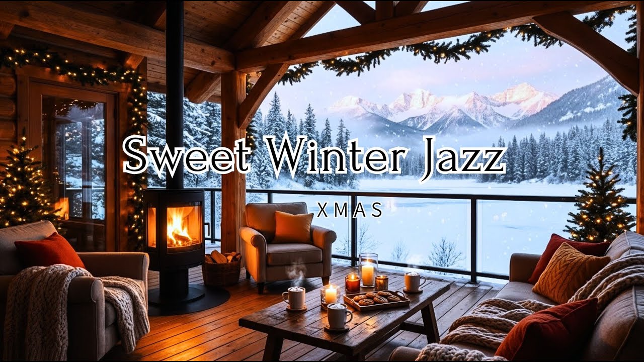 Sweet Winter Jazz Music for Working Cozy Lakeside Coffee Porch Ambience ...