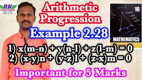 TN 10th Maths|Numbers and Sequences|Arithmetic Progression|Example 2.28|Important for 5 marks