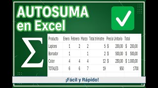 👉 Cómo usar AUTOSUMA en Excel correctamente | Ejemplos paso a paso