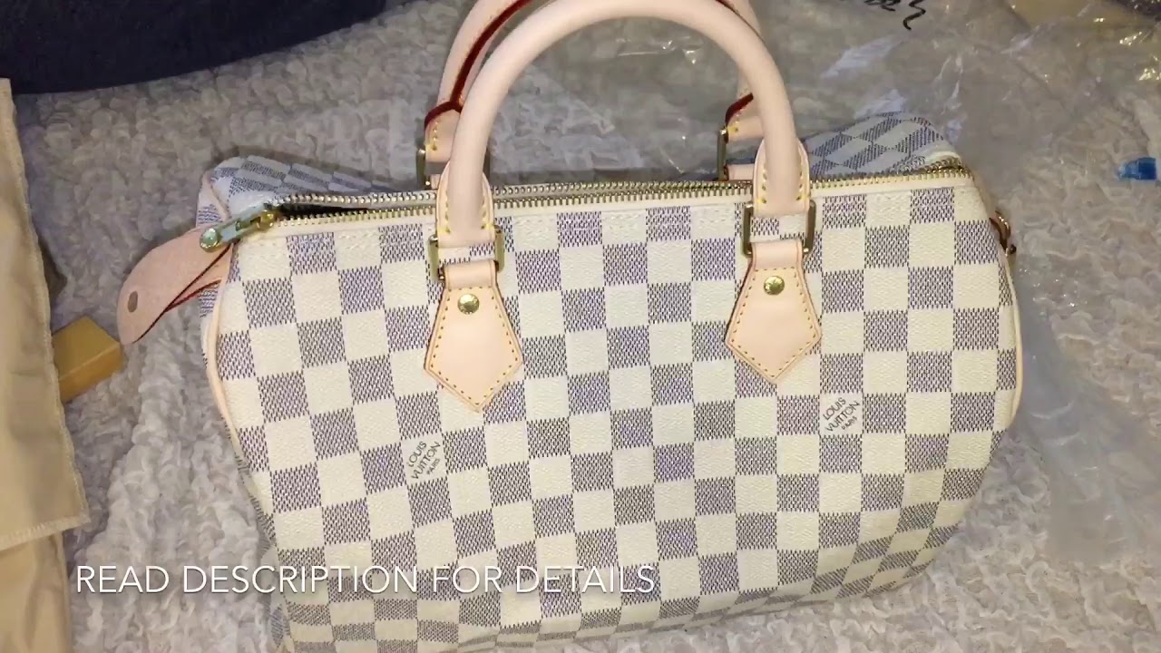 Replica Louis Vuitton Damier Azur Speedy Bandouli??re 30 With Braided Strap  N50054 BLV041 for Sale