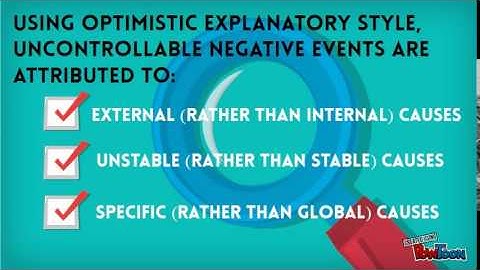 Optimistic Explanatory Style in Action