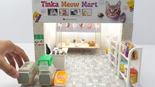 How to Make Mini Pet Shop for Cats | Tinka Meow Mart Diorama | Cat shop Model