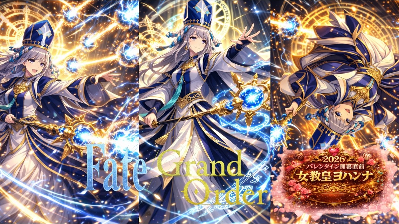 【FGO Fate/Grand Order ガチャ動画】 2026バレンタイン開幕直前 女教皇ヨハンナ ピックアップ召喚 その2～ラブ❤ラブ❤ヨハンナ像！！！かわいいよぉ！！ヨ・ハ・ン・ナ！！！・～