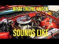 What engine knock rod knock sounds and looks like