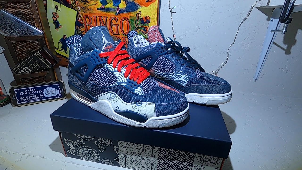 Nike Air Jordan 4 Retro 'Sashiko' - YouTube
