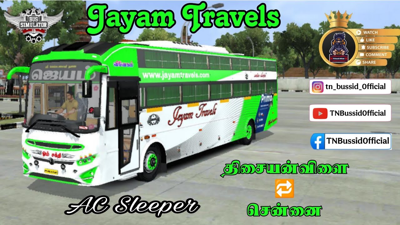 | Jayam Travels | A/C Sleeper | Night Ride 💫 | Tisayanvillai 🔁 Chennai |