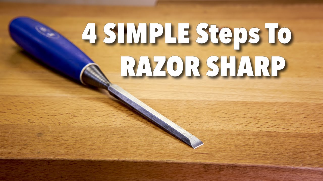 4 простых шага, чтобы получить ОСТРЫЕ как бритва стамески по дереву без использования приспособле...