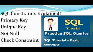 Mastering SQL Constraints: Primary Key, Unique Key, Not Null, and CHECK Explained!