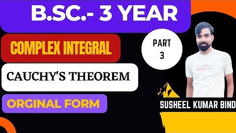 !! B.Sc. 3rd year !! Complex analysis!!Complex integral !! Cauchy