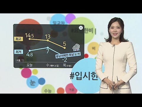 [날씨트리] 예비소집일 전국 비…수능일 &amp;#39;한파&amp;#39; / 연합뉴스TV (YonhapnewsTV)