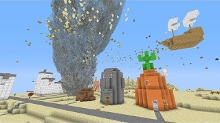 Minecraft: TORNADO MOD VS. BIKINI BOTTOM MAP! (Spongebob Squarepants Map!) screenshot 4