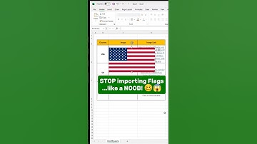 Import flags in Excel! #excel #exceltips #exceltricks #fyp #viral #usa #spreadsheet #shorts